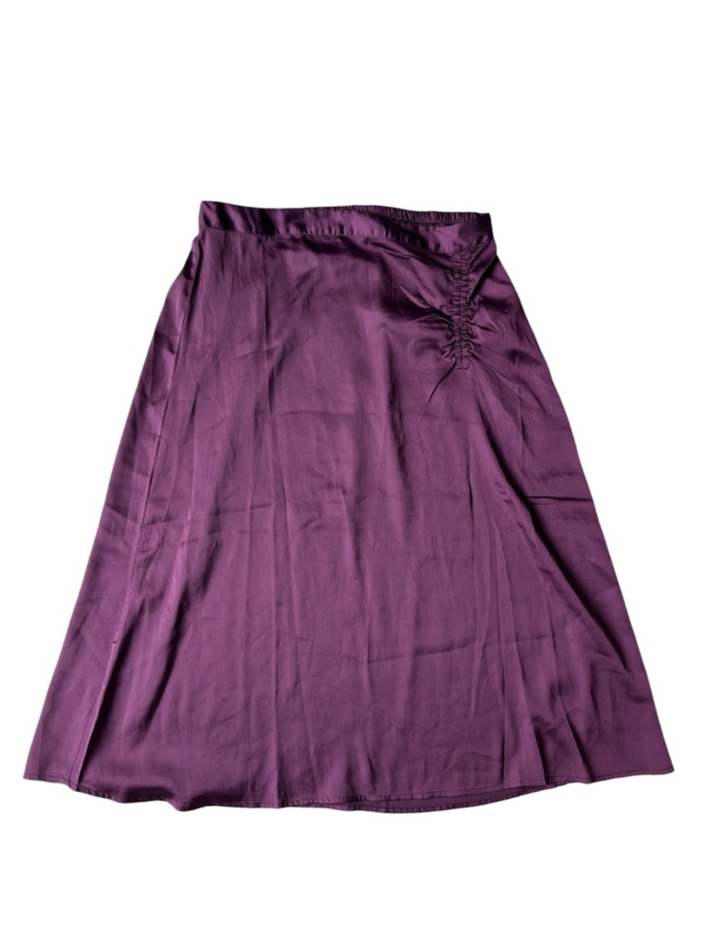 NWT VERO MODA STITCH FIX EGGPLANT PURPLE MIDI SKIRT WOMENS LARGE